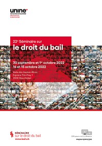 22e Séminaire sur le droit du bail - 2e édition 