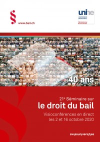 21e Séminaire sur le droit du bail - 1ère édition