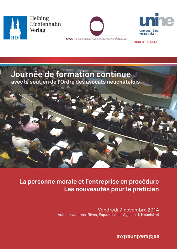 La personne morale et l'entreprise en procédure - Les nouveautés pour le praticien