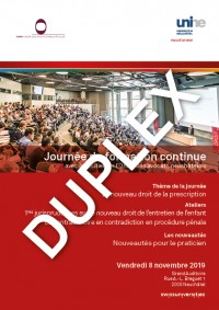 Salle Duplex - COMPLET - Le nouveau droit de la prescription